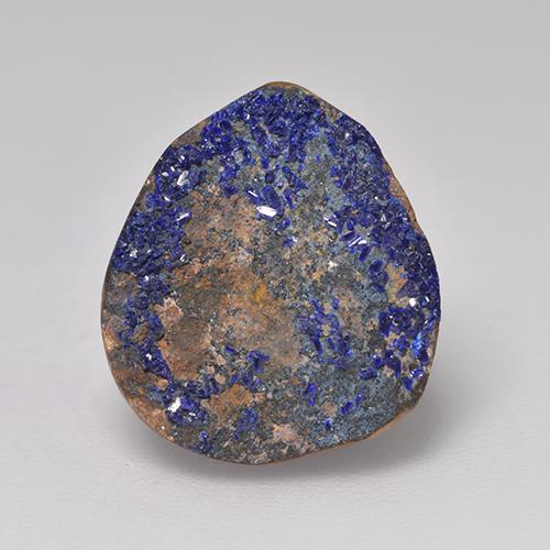 Druzy Azurita Azul marinho profundo Natural 8.14ct, Forma extravagante, Opaco