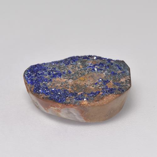 Druzy Azurita Azul marinho profundo Natural 8.14ct, Forma extravagante, Opaco