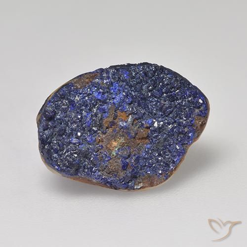 Druzy Azurita Azul marinho profundo Natural 6.40ct, Forma extravagante, Opaco