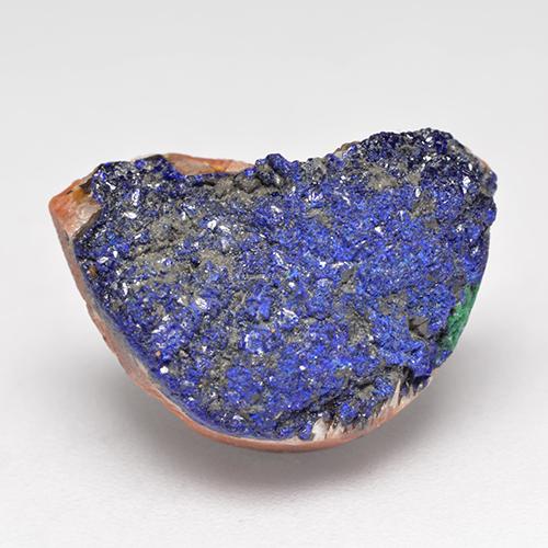 Drusa de azurita azul marinho profundo natural 10,98ct, forma extravagante, opaco