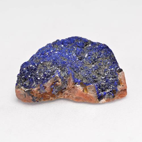 Drusa de azurita azul marinho profundo natural 10,98ct, forma extravagante, opaco