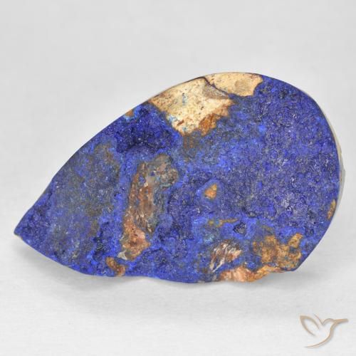 10.96ct Natural Azul marinho profundo Druzy Azurita, Formato de pêra, Opaco