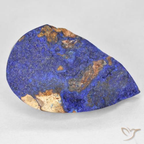 Druzy Azurita Azul marinho profundo Natural 10.96ct, Formato de pêra, Opaco