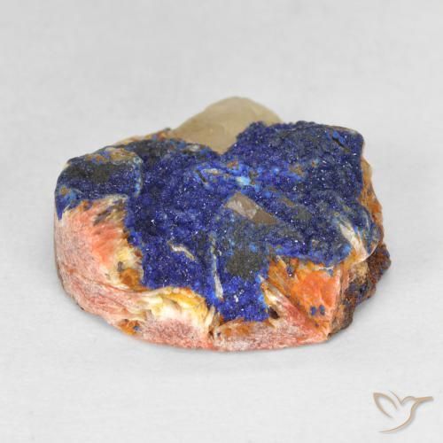 Drusa de azurita azul natural 10,05ct, forma extravagante, opaco