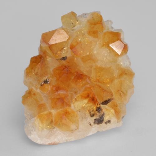 Drusa de citrino dourado natural 35,79ct, forma extravagante, opaco