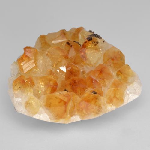 Drusa de citrino dourado natural 35,79ct, forma extravagante, opaco