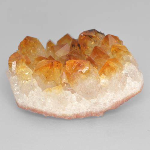 Drusa de citrino dourado natural 35,79ct, forma extravagante, opaco