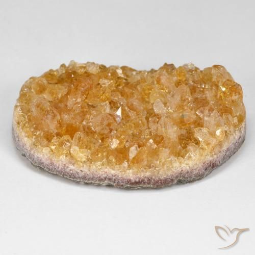 66.20ct Natural mel de laranja Druzy Citrine, oval, Opaco