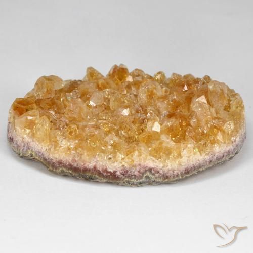 Druzy Citrine mel de laranja Natural 66.20ct, oval, Opaco