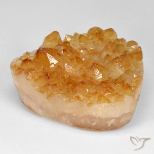 Druzy Citrine mel de laranja Natural 71.45ct, Trilhão, Opaco