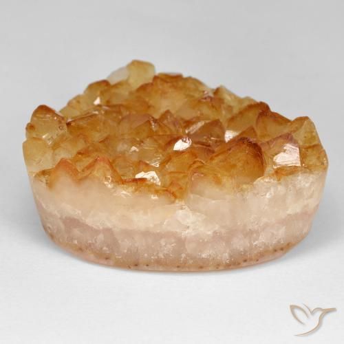 Druzy Citrine mel de laranja Natural 71.45ct, Trilhão, Opaco