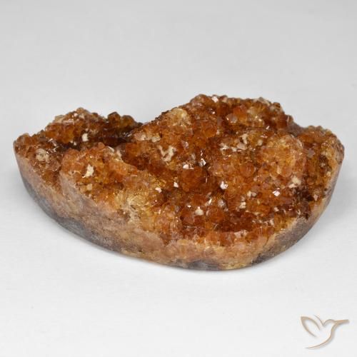 91.49ct Natural Laranja Avermelhado Profundo Druzy Citrine, Chique, Opaco