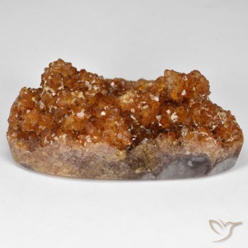 Druzy Citrine Laranja Avermelhado Profundo Natural 91.49ct, Chique, Opaco