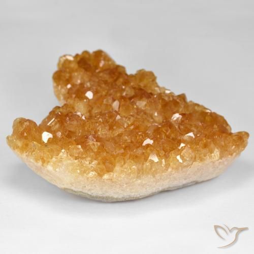 Druzy Citrine mel de laranja Natural 117.07ct, Coração, Opaco