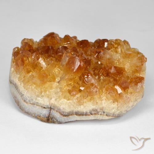 Druzy Citrine laranja marrom Natural 110.64ct, oval, Opaco