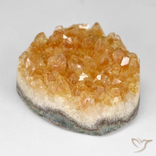 Druzy Citrine mel de laranja Natural 92.17ct, Chique, Opaco