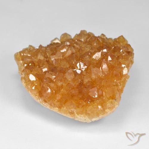 Druzy Citrine Medium Light-Orange Natural 98.13ct, Chique, Opaco