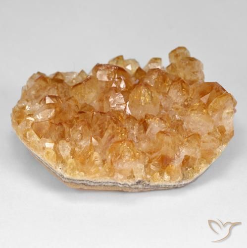 Druzy Citrine Laranja Profundo Natural 86.91ct, Chique, Opaco
