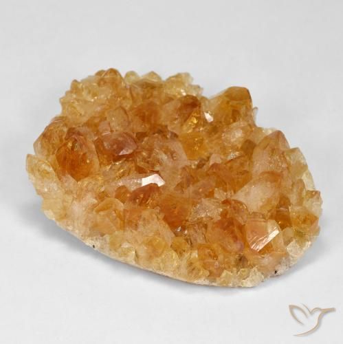 Druzy Citrine Medium Light-Orange Natural 43.06ct, Chique, Opaco