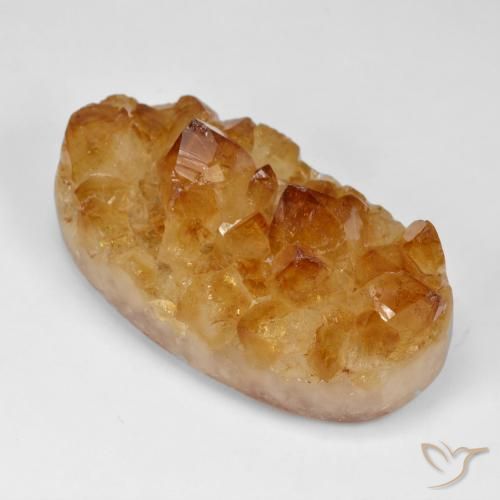 Druzy Citrine ferrugem laranja Natural 98.65ct, oval, Opaco