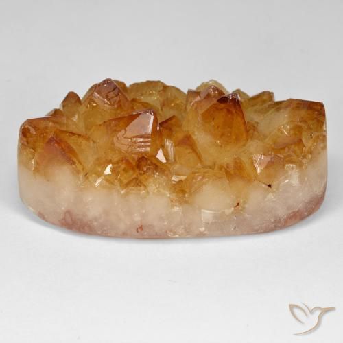 Druzy Citrine ferrugem laranja Natural 98.65ct, oval, Opaco