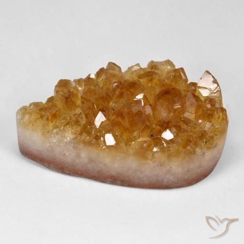 67.28ct Natural Laranja Médio Druzy Citrine, Formato de pêra, Opaco