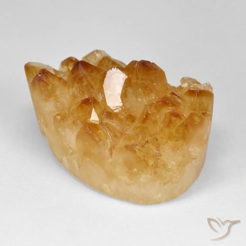 Druzy Citrine Laranja-Ouro Natural 72.05ct, Formato de pêra, Opaco
