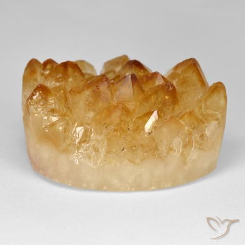 Druzy Citrine Laranja-Ouro Natural 72.05ct, Formato de pêra, Opaco