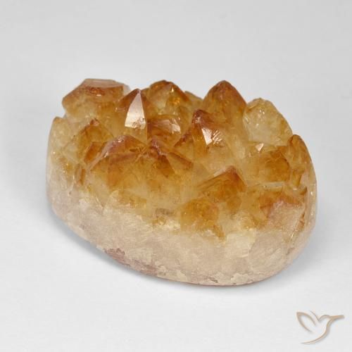 Druzy Citrine Laranja-Ouro Natural 57.87ct, oval, Opaco