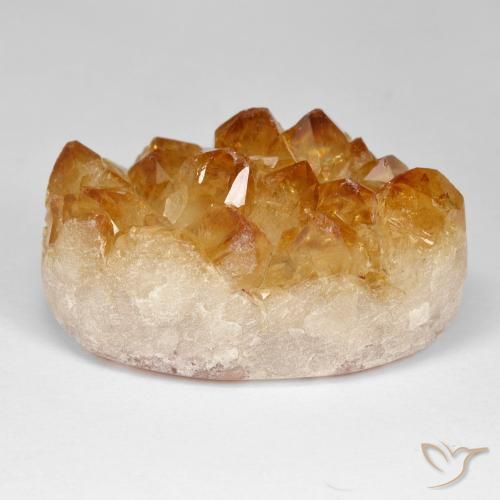 Druzy Citrine Laranja-Ouro Natural 57.87ct, oval, Opaco