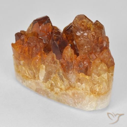 Druzy Citrine Laranja Profundo Natural 17.78ct, oval, Opaco