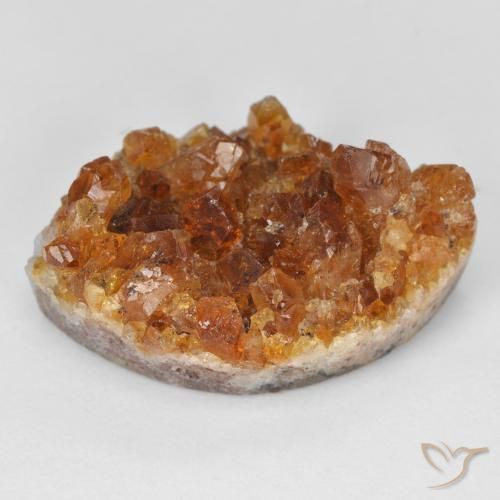 23.62ct Natural terra laranja Druzy Citrine, Marquesa, Opaco