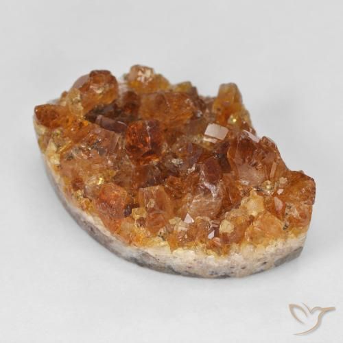 Druzy Citrine terra laranja Natural 23.62ct, Marquesa, Opaco