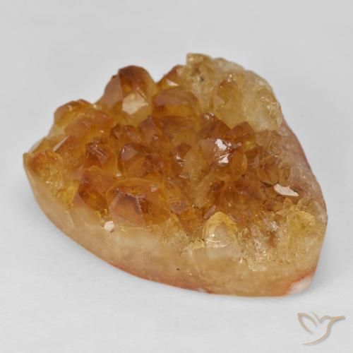 Druzy Citrine Laranja acastanhado Natural 49.74ct, Chique, Opaco