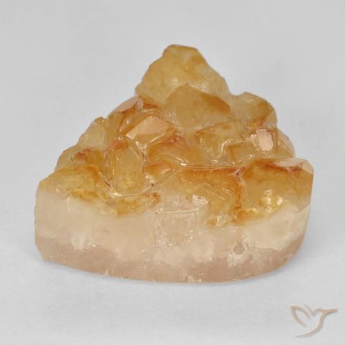 16.63ct Natural Laranja Médio Druzy Citrine, Formato de pêra, Opaco