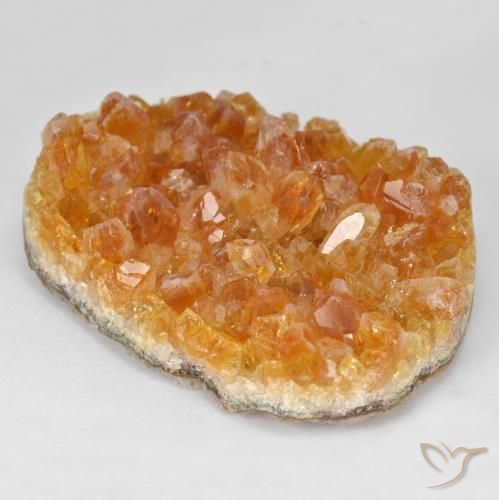 Druzy Citrine Medium Light-Orange Natural 49.85ct, Chique, Opaco