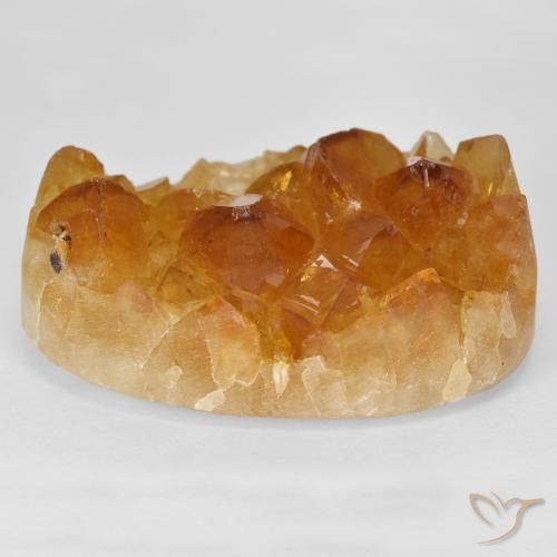 Druzy Citrine Medium Light-Orange Natural 55.16ct, oval, Opaco