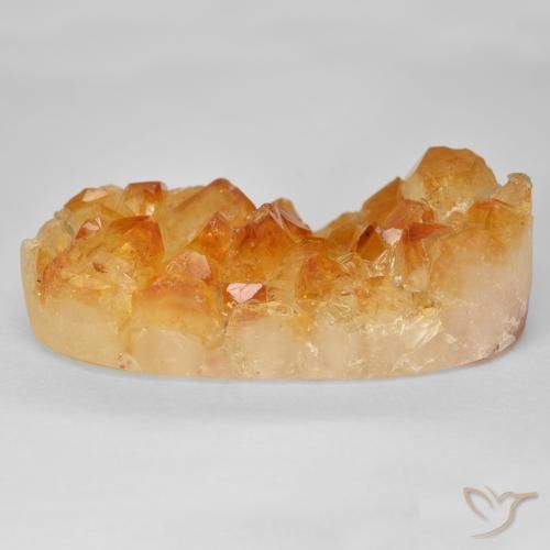 Druzy Citrine Medium Light-Orange Natural 35.21ct, oval, Opaco