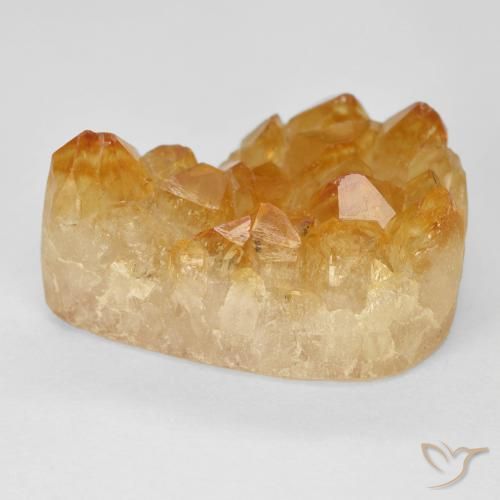 Druzy Citrine mel de laranja Natural 17.50ct, Formato de pêra, Opaco
