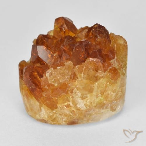 15.51ct Natural Laranja Médio Druzy Citrine, oval, Opaco