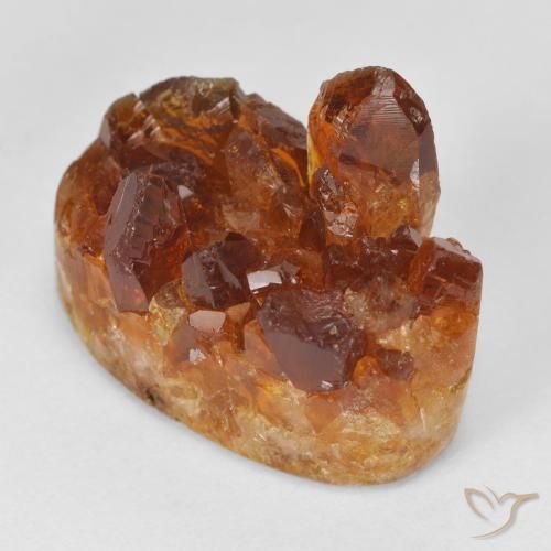 Druzy Citrine Laranja Profundo Natural 18.42ct, oval, Opaco