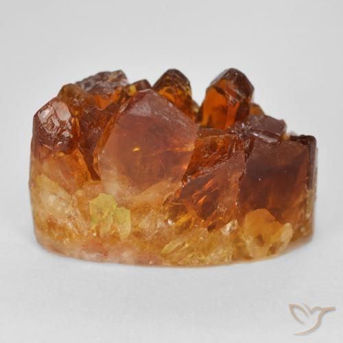 Druzy Citrine Laranja Profundo Natural 18.42ct, oval, Opaco