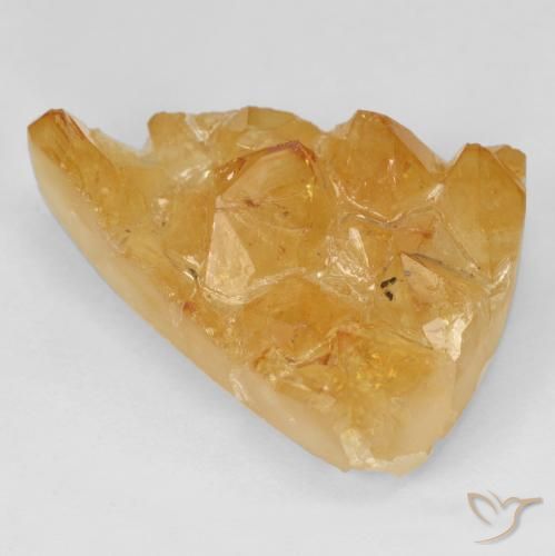 Druzy Citrine Medium Light-Orange Natural 23.53ct, Trilhão, Opaco