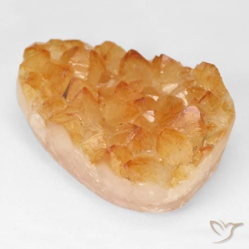 Druzy Citrine Medium Light-Orange Natural 41.14ct, Chique, Opaco