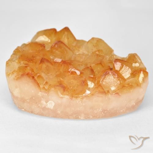 Druzy Citrine Medium Light-Orange Natural 41.14ct, Chique, Opaco