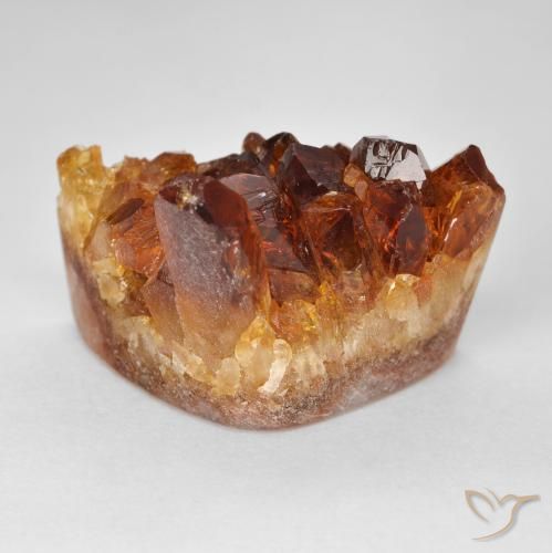 Druzy Citrine ferrugem laranja Natural 24.24ct, Trilhão, Opaco