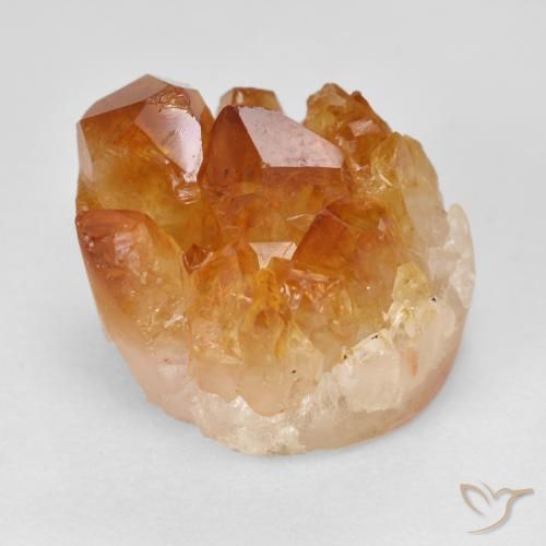 19.61ct Natural laranja marrom Druzy Citrine, Chique, Opaco