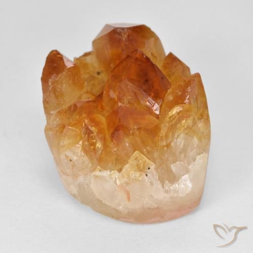 Druzy Citrine laranja marrom Natural 19.61ct, Chique, Opaco