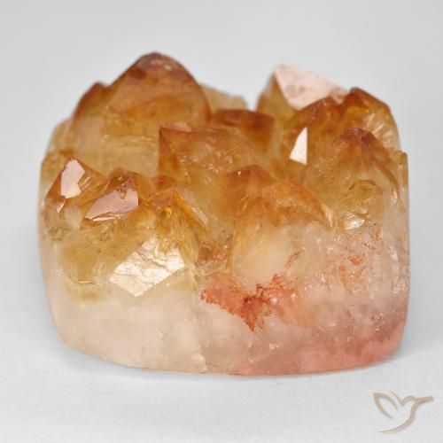 Druzy Citrine Medium Light-Orange Natural 47.04ct, Quadrado, Opaco