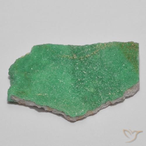 Drusa de variscita verde natural 11,67ct, forma extravagante, opaco